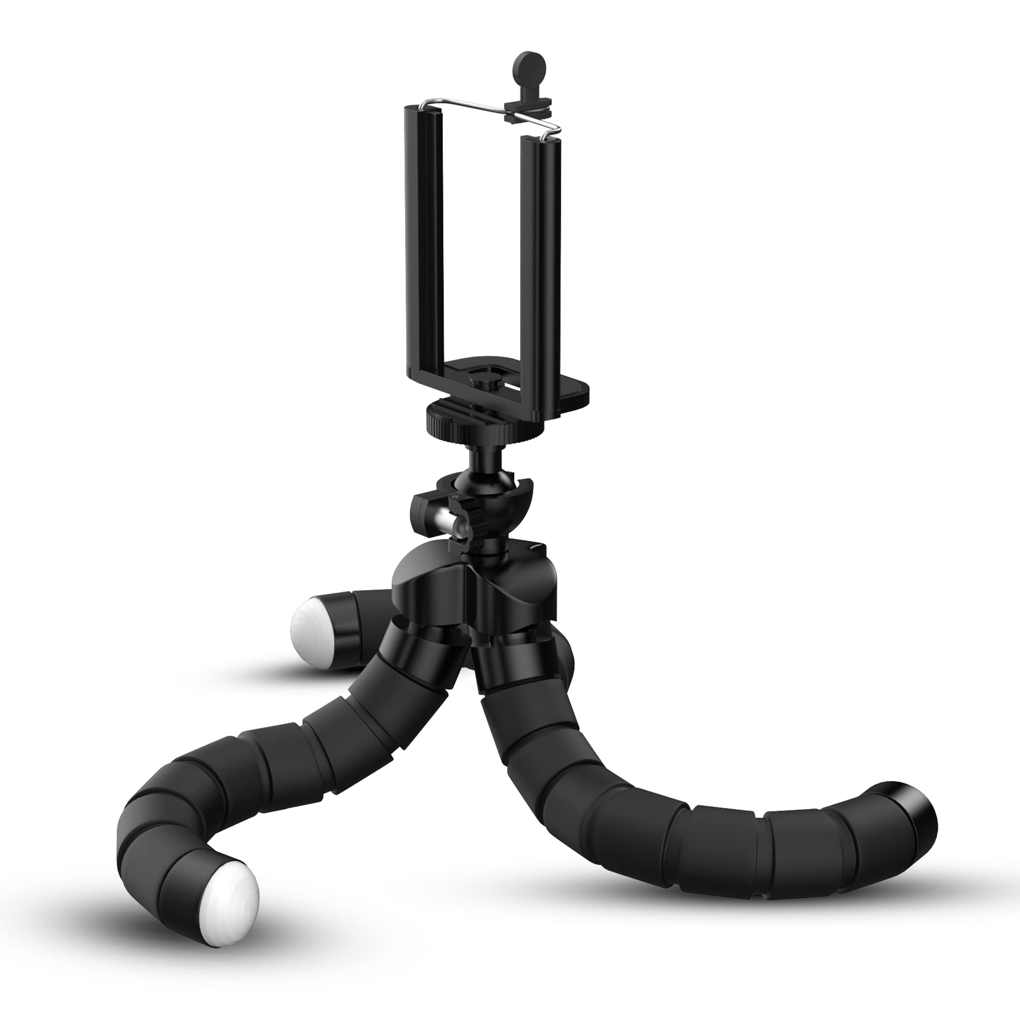 Techly (Designed in Italy Gorilla Tripod(7 Inch/18 cm), 360-degree Rotatable, Bluetooth Remote Control, Adjustable Holder, Flexible Gorilla Tripod