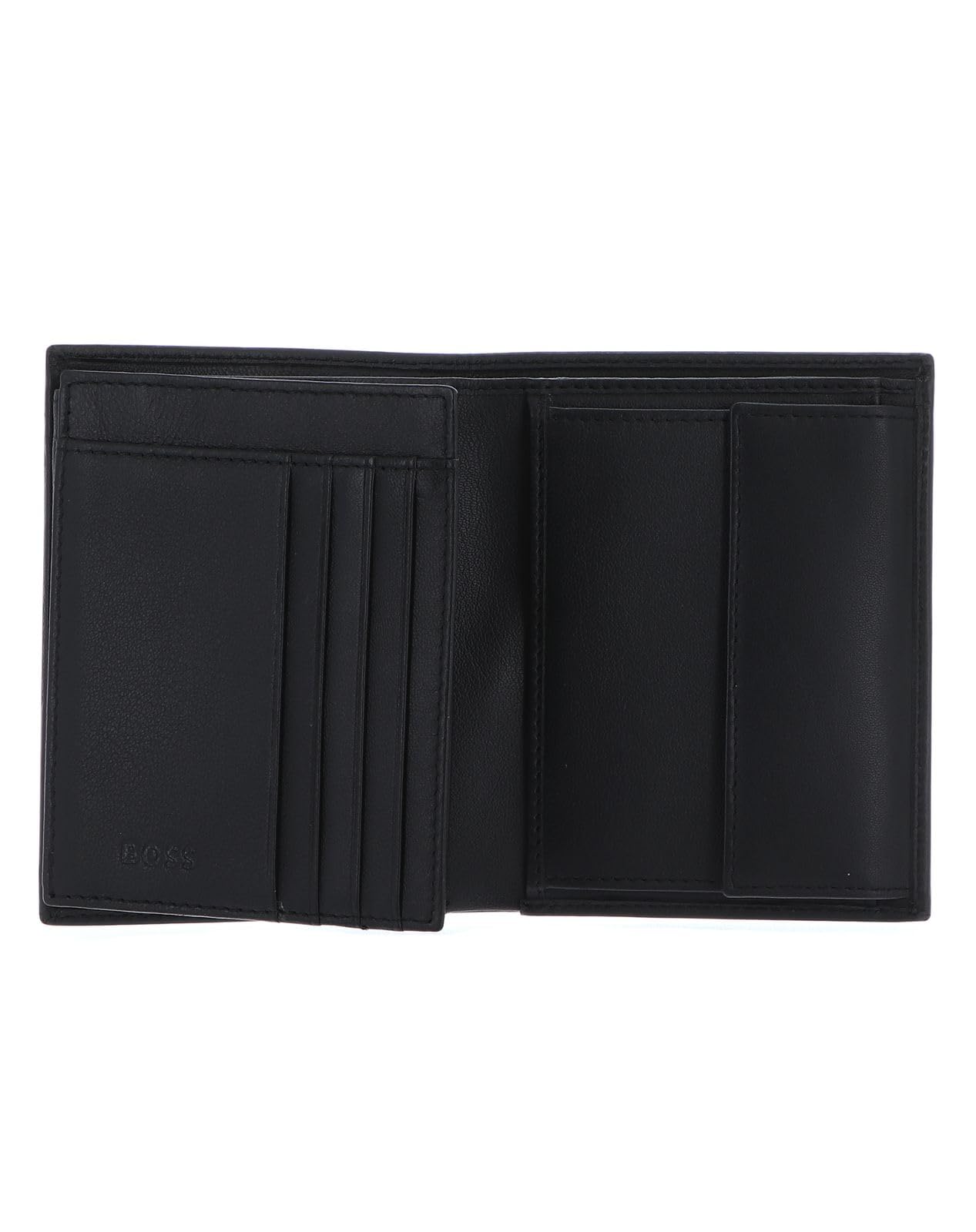 Hugo BOSS Portefeuille classique lisse Noir, Noir , Classique