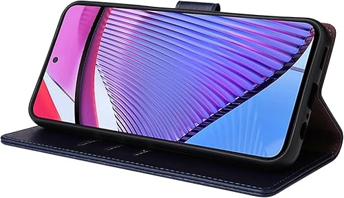 Miniatura 5 de LBYZCASE Funda tipo cartera para Moto G Power 2023 5G tarjetero con bloqueo RFID, cuero con tapa (función atril), magnética, a prueba de golpes,