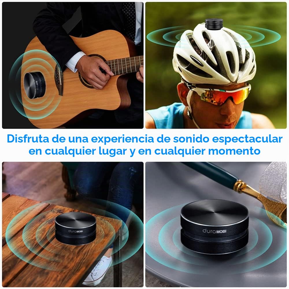 docooler Altavoz BT Inalámbrico Altavoces de Conducción Ósea Portátil Sonido Estéreo de Alto Volumen Micrófono Incorporado Caja de Resonancia Rojo