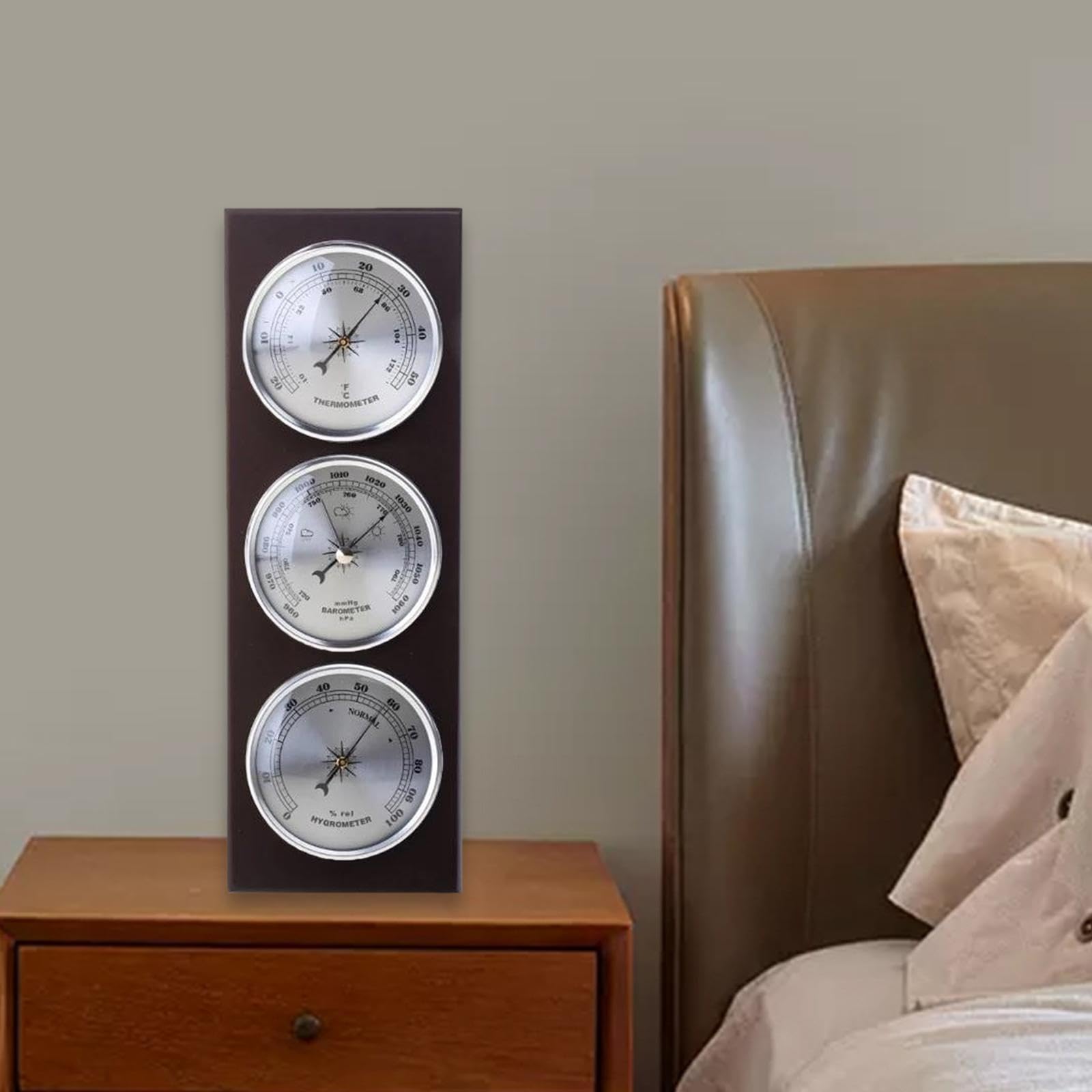 Traditionelle Wetterstation mit Klimamessgerät, Thermometer, Und Hygrometer – Dekoration für Wohnzimmer, Schlafzimmer, Schreibtisch Und, Vertikale