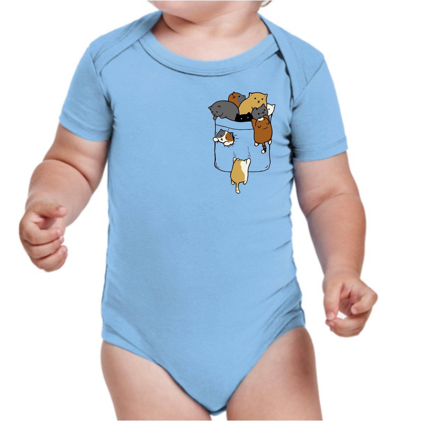 the Fan Tee Body de Bebe Divertidas Bolsillo Gracioso y Divertido, Humor, Terror, Risas, Video Juegos, Anime, Caricaturas Gatos, Animales 003 3 Meses