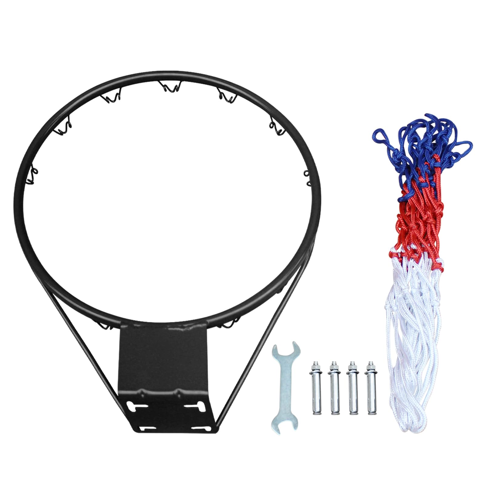 Canestro da basket 45,7 cm, rete di ricambio per canestro da basket per interni ed esterni