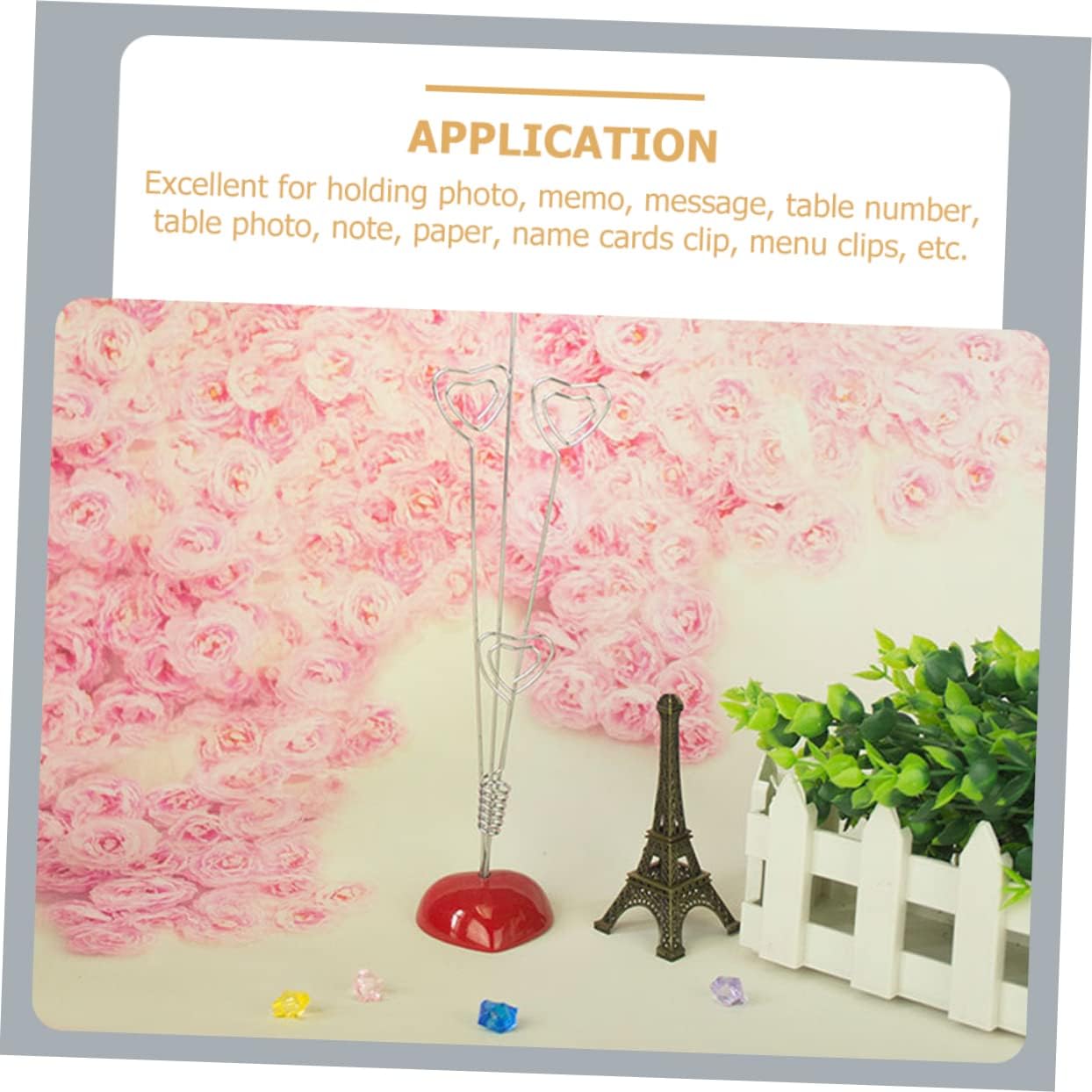 3pcs Memo Clips Set Adjustable Photo Holders for Tables Resin Note Clamps for Weddings Parties and Home Organization