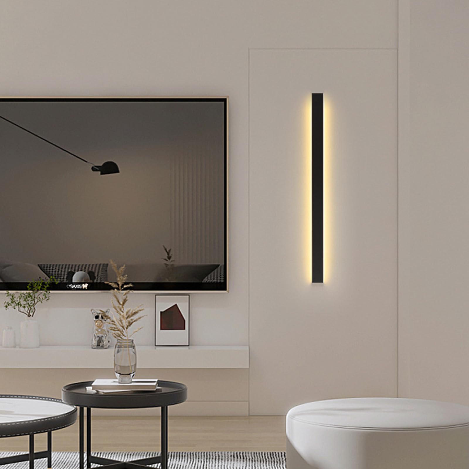 Apliques de pared LED modernos de 80cm y luz cálida para decoración interior 8