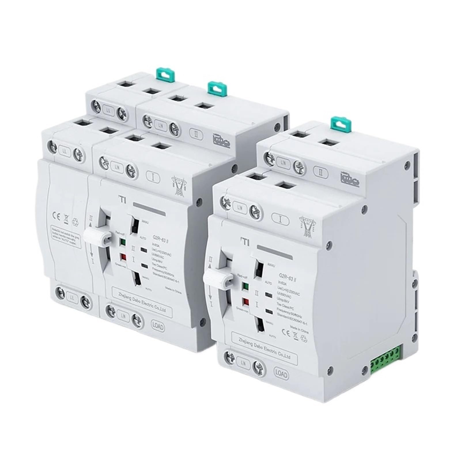 G2R-63 Rail 2P 4P ATS Interruttore di trasferimento automatico a doppia alimentazione Interruttori di selezione elettrica Alimentazione ininterrotta