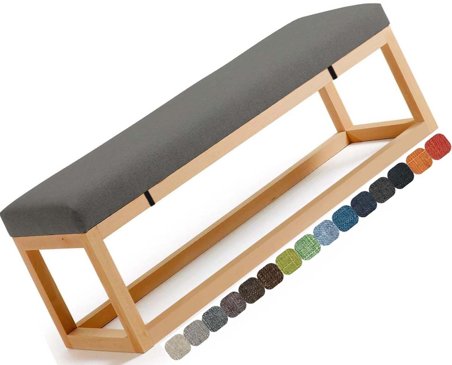 Bench Cushion Kitchen, 2/3 Seater Sofa Lounge Garden Bench Pad, with Zipper Non Slip Removable Furniture Bench Seat Pad Outdoor Indoor Lounge Bench Cushion(C,110x55x5cm)-image-43