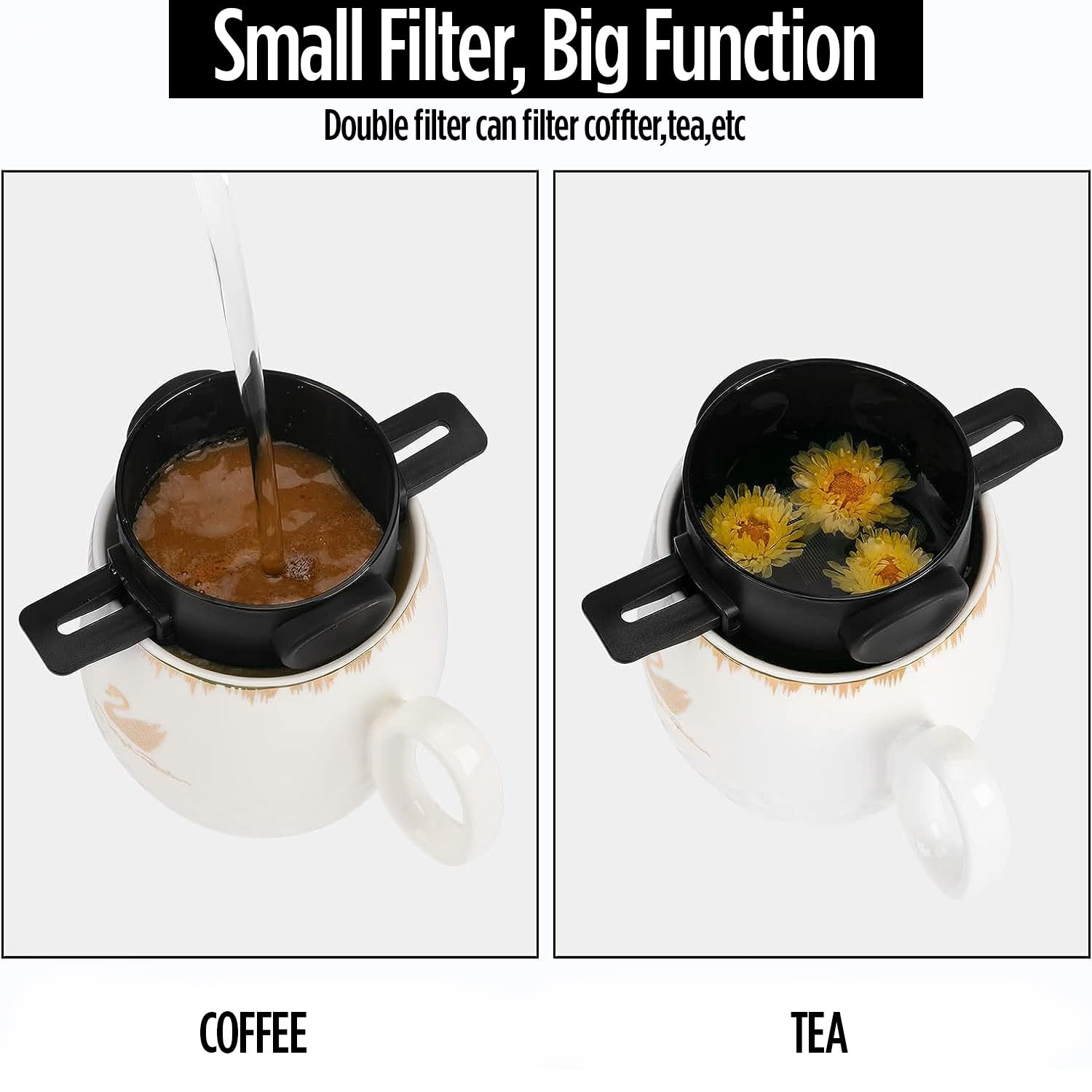 Taza de filtro de papel plegable para café de mano, filtro de goteo, resistente