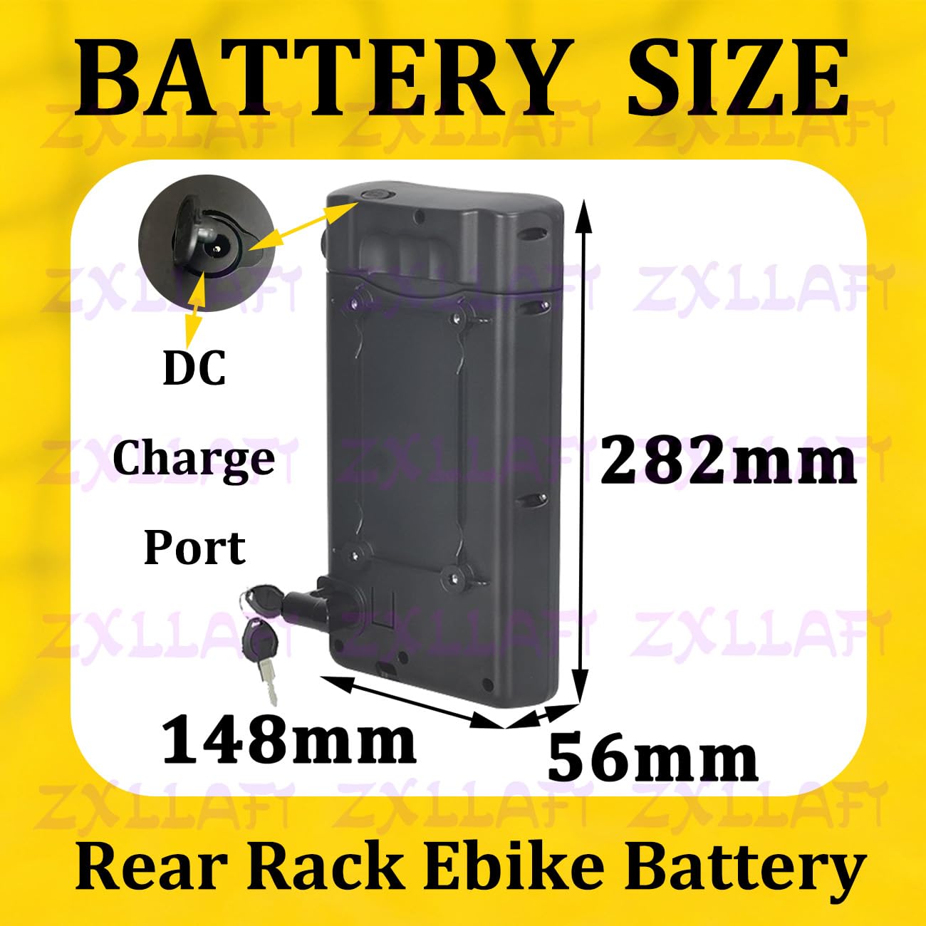 Batterie au Lithium pour Porte-Bagages arrière 36 V 24 V Batterie pour vélo électrique Batteries Rechargeables Carte de Protection BMS intégrée avec indicateur LED