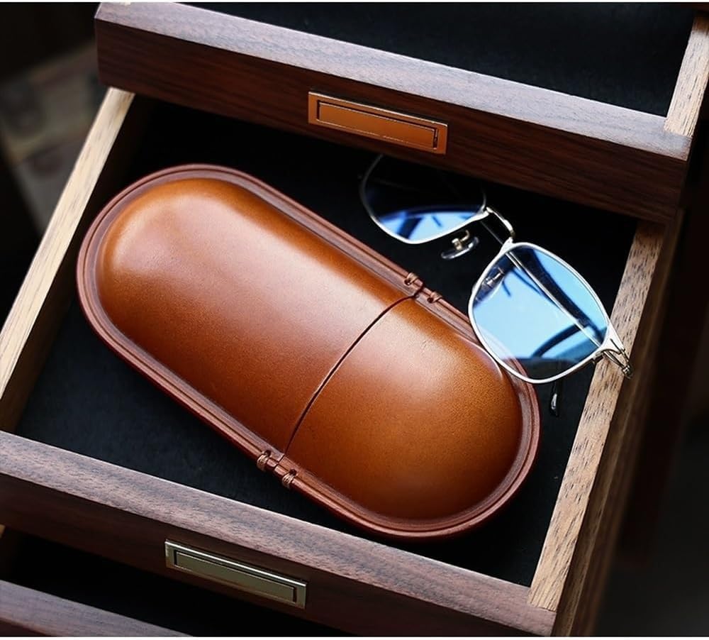 Brillenetui Hardcase Leder Brillenaufbewahrung Schutzbox Minimalistisches Design Travel Sonnenbrillen Aufbewahrungsbox Tragbar Brillenbox Für Brillen Schutz Und Aufbewahrung