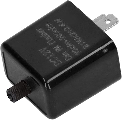 Flasher Relay, Electrical NO Insert Type LED Turn Signal Flasher Relay Plug and Play 2 Pin Adjustable Frequency for Motorcycle