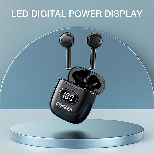 Miniatura 4 de Auriculares inalámbricos T11 para iPhone y Android con pantalla LED de alimentación para orejas pequeñas, tiempo de reproducción de 50 horas,