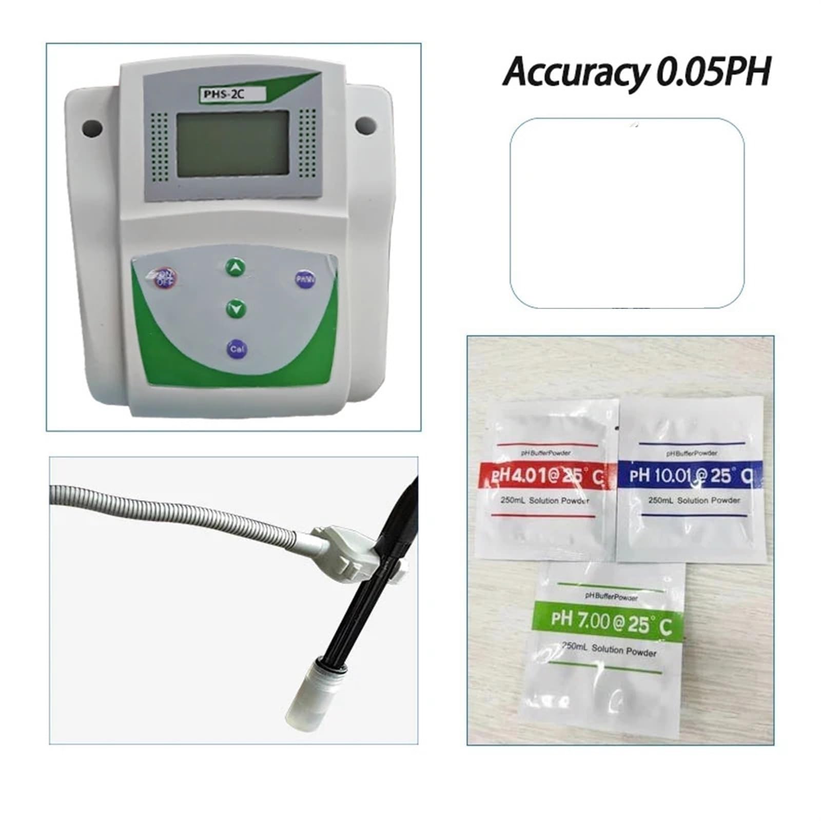 Misuratore di pH, tester dell'acqua 3 in 1 con misurazione mV, analizzatore accurato del valore del pH con compensazione della temperatura, strumento da banco di laboratorio per test di precisione