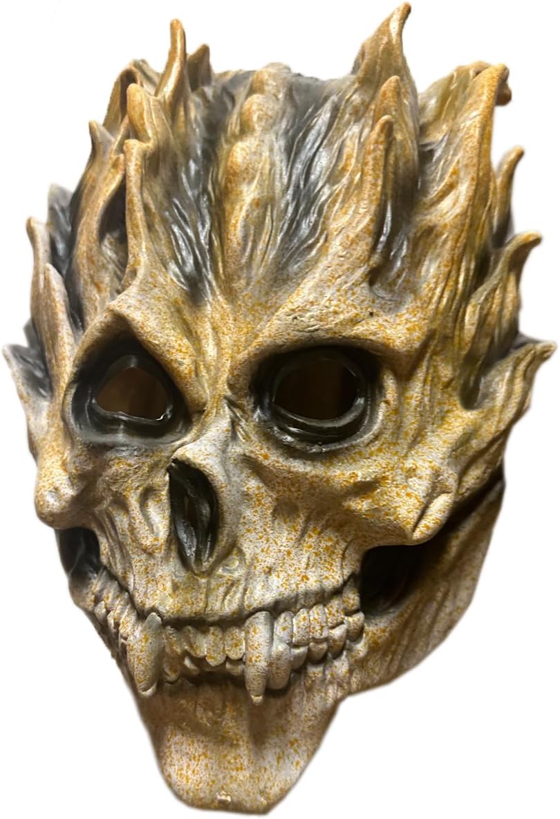 Skull Mask, Full Head Skeleton Mask for Men, Women, Deluxe Latex Helmet, Scary Ghost Masks for Adult Teens, Halloween Horror Cosplay Headgear Dress Up Creepy Costumes Party Props - Image 6