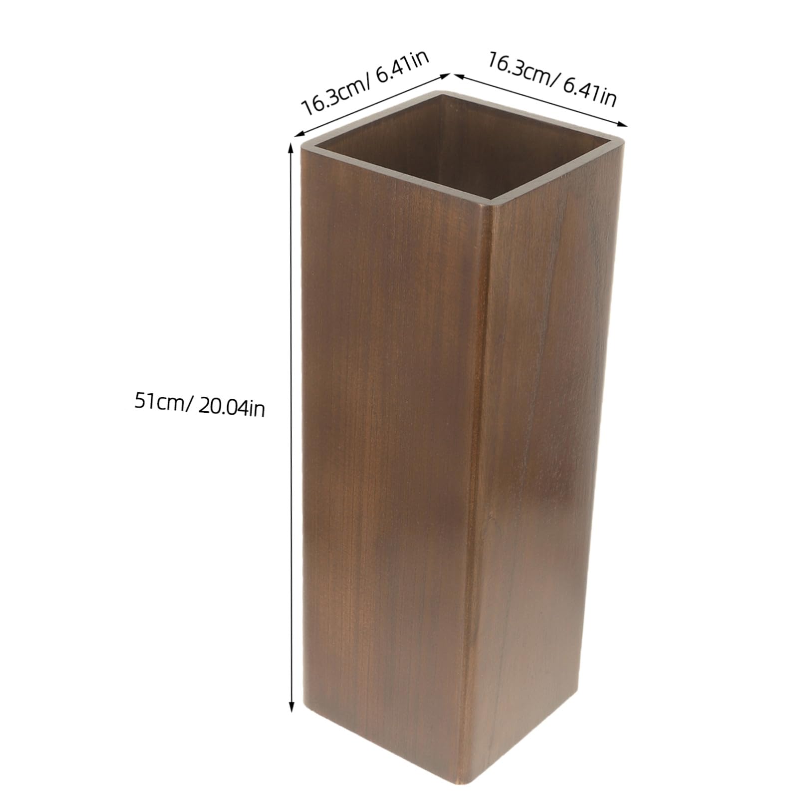 Didiseaon Outdoor Umbrella Holder in Legno Massello, Portaombrelli per Ingresso e Hotel, Contenitore per Ombrelli con Grande Capacità, 51,00 x 16,30 x 16,30 cm