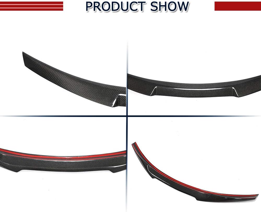 Carbon Fiber Rear Spoiler Fits for Infiniti Q50 Q50s Sedan 2014-2020 Custom Parts Trunk Lip Spoiler High Kick Rear Wing Spoiler Body Kits Factory Outlet (Style A)