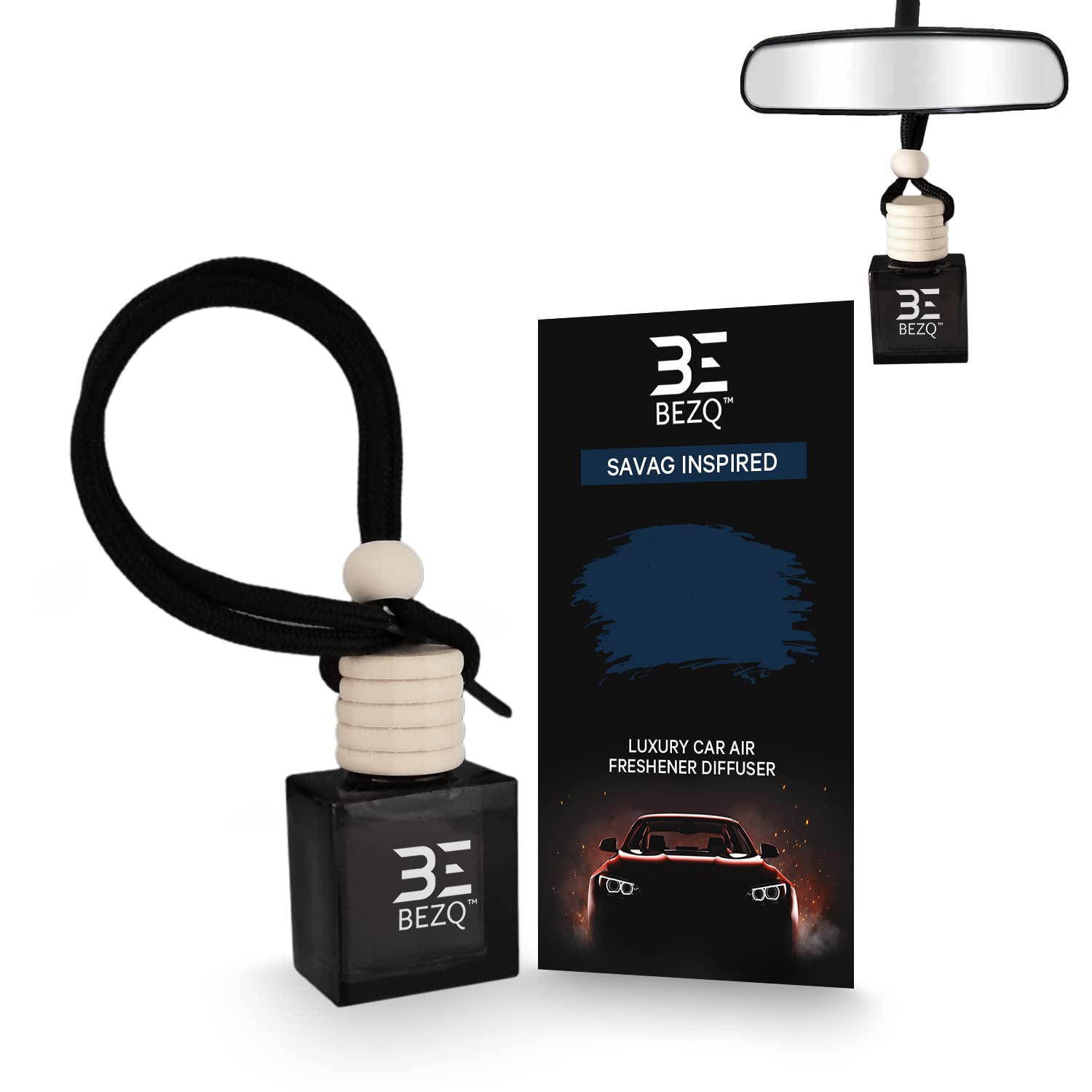SAVAGE Car Fragrances Inspired Car Air Freshener for Men Diffuser Scent Luxury Ornament Long Lasting (SAVAG INSPIRED) BEZQ