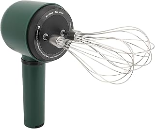 コードレスハンドミキサー、3スピードUSB充電式電気泡立て器、ポータブル卵ビーター、卵、ケーキ生地、マッシュポテトを泡立てるための強力な電気ブレンダー (グリーン)