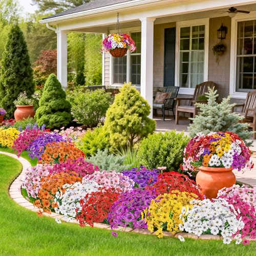 Der Rose 24 Bundles Artificial Flowers for Outdoors, UV Resistant Fake Flowers for Home Garden Patio Porch Decor (8 Colors) image 8
