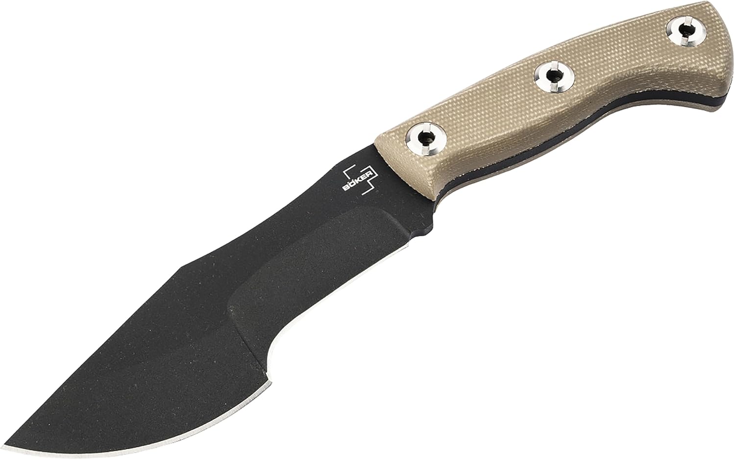 BÖKER PLUS Mini Tracker 2.0 - fixed blade with Kydex sheath - outdoor knife with Micarta handle scales - large fixed 1095 blade