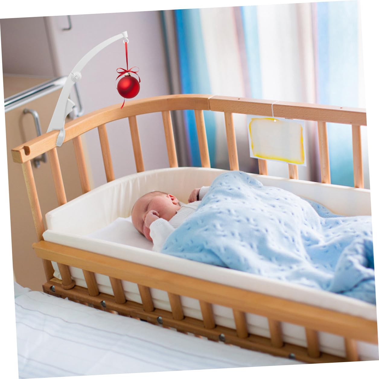 Móvil para Cuna de Ñiño Brazo Portamóvil de Plástico Seguro, Soporte Ajustable para Cuna, Decoración Musical para Recién Nacidos y Bebés, 2 Piezas para Habitación Infantil
