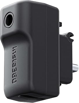 محول CYNOVA Insta 360 X4 Mic لملحقات Insta 360 X4 ، الميكروفونات الخارجية من النوع C و 3.5mm منافذ الصوت المتوافقة مع محول Insta 360 X4 Mic