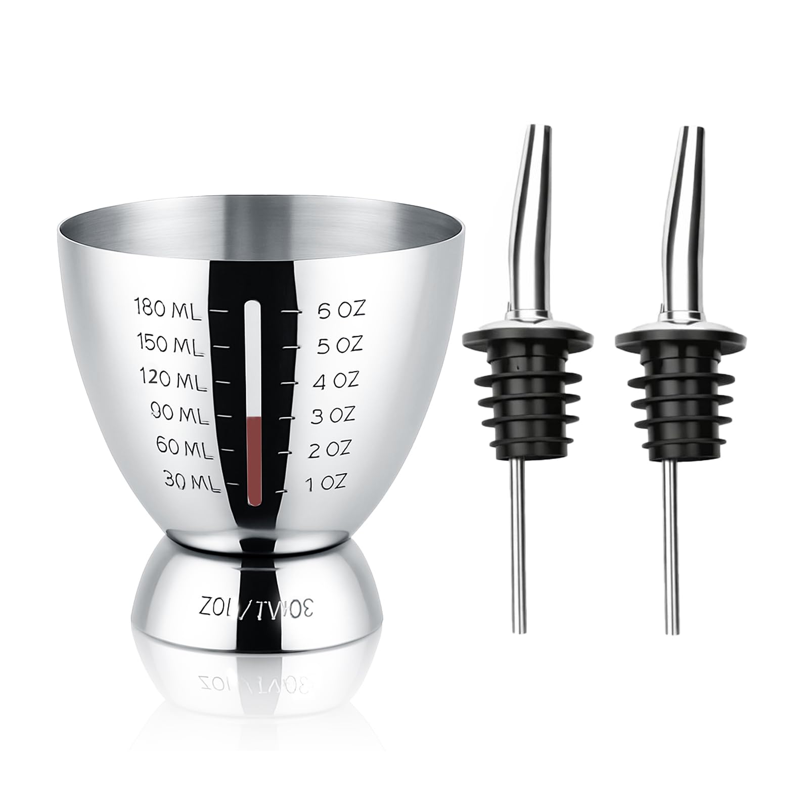 Stainless Steel Cocktail Jigger with OZ&ML Markings, 1–6oz — Amazon image 10