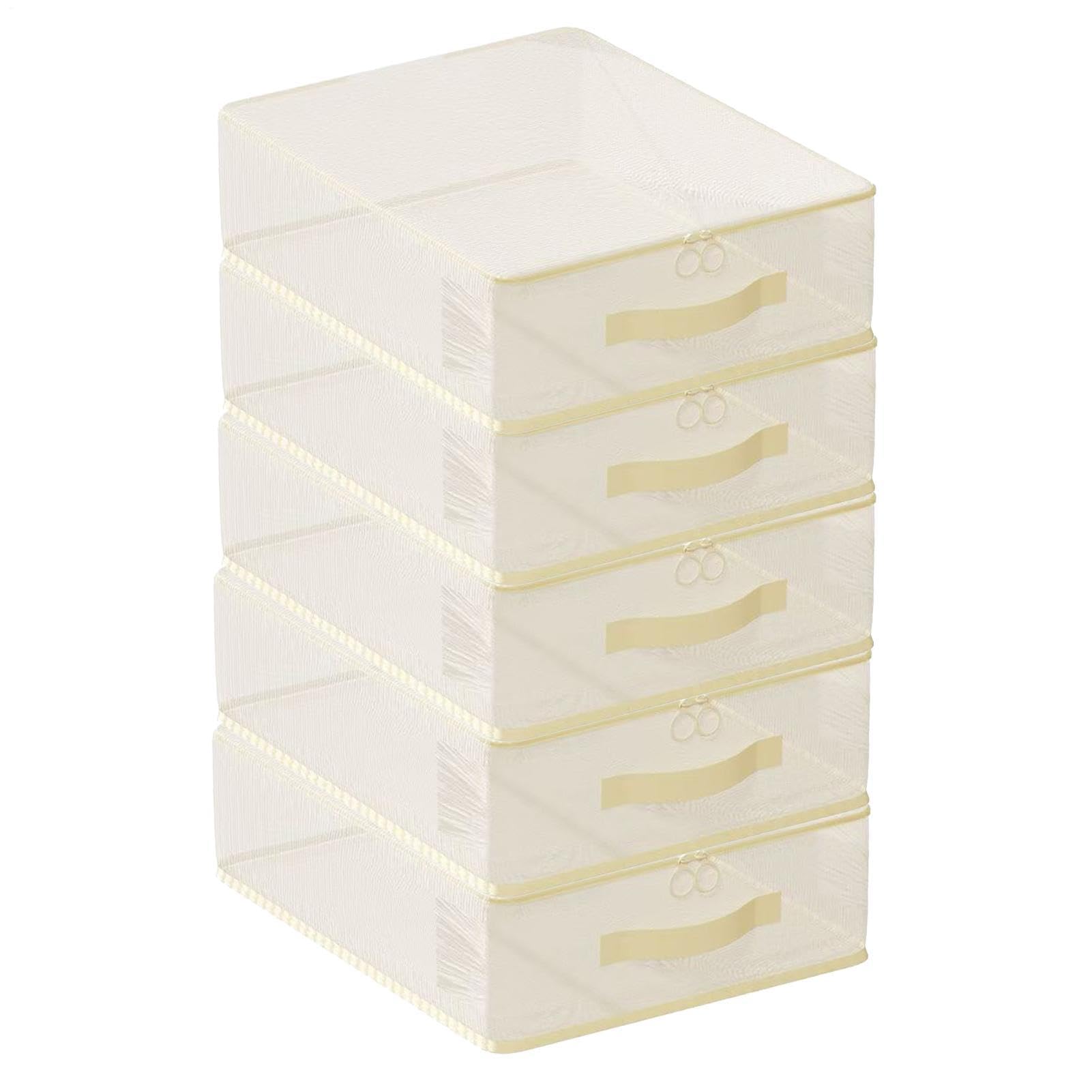 Organizador de ropa con asa y caja de almacenamiento textil para armarios de dormitorio