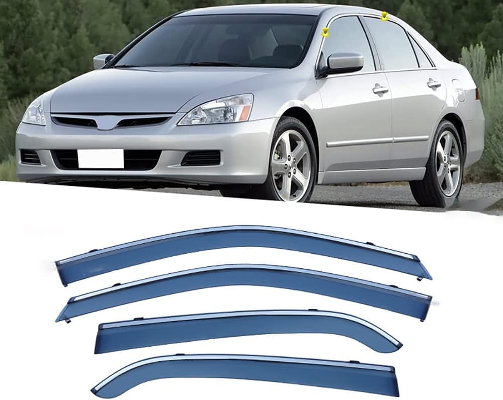 PANXUC Car Wind Deflectors for Accord 2004-2007, Side Window Wind Rain Deflector Window Visor Sun Rain Guard Smoke Guards