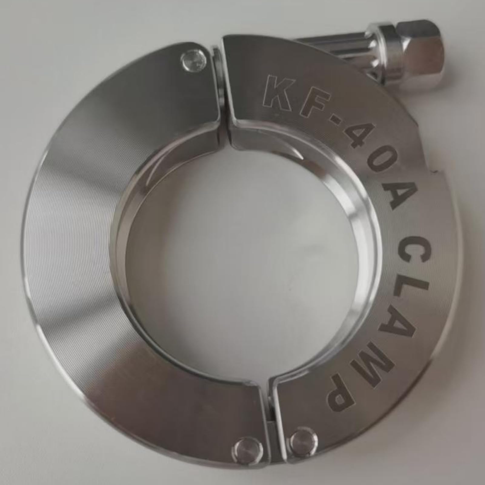 Abrazadera de vacío de brida de alta tensión con cerradura, 304 SS, diseño mecanizado duradero for alto par y aplicaciones, 1 ud.(KF40)