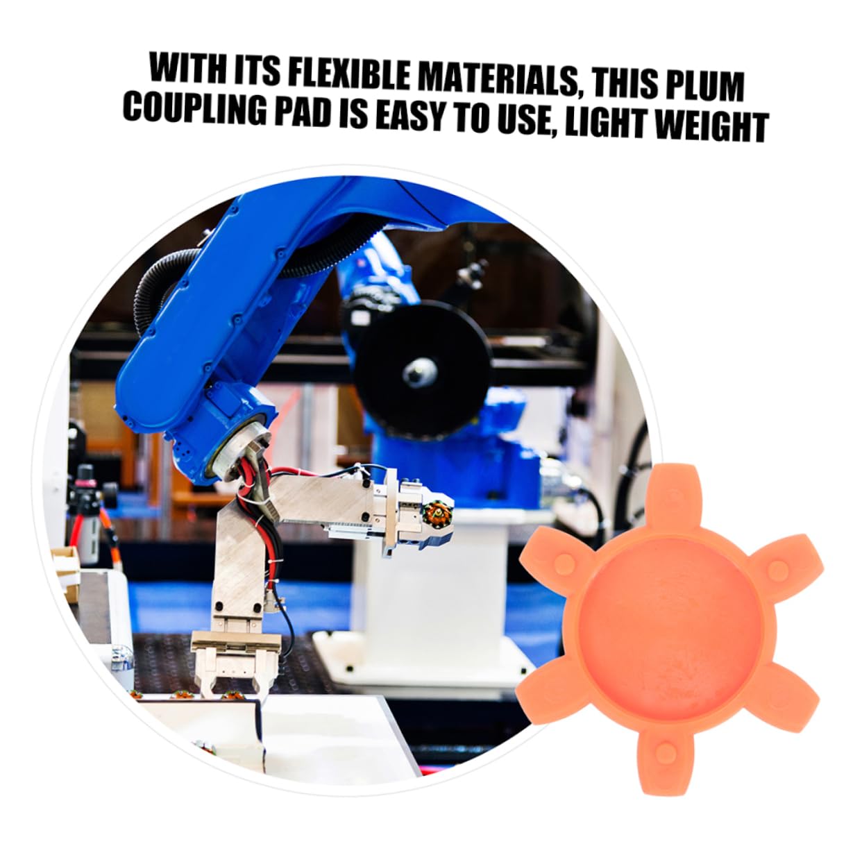 SOLUSTRE Coupling Gasket Jaw Coupling Pad Rubber Insert Flexible Jaw Coupling Part Jaw Coupling Cushion Rubber Pad Plum Coupling Insert Plum Coupling Accessory Plum Coupling Pad