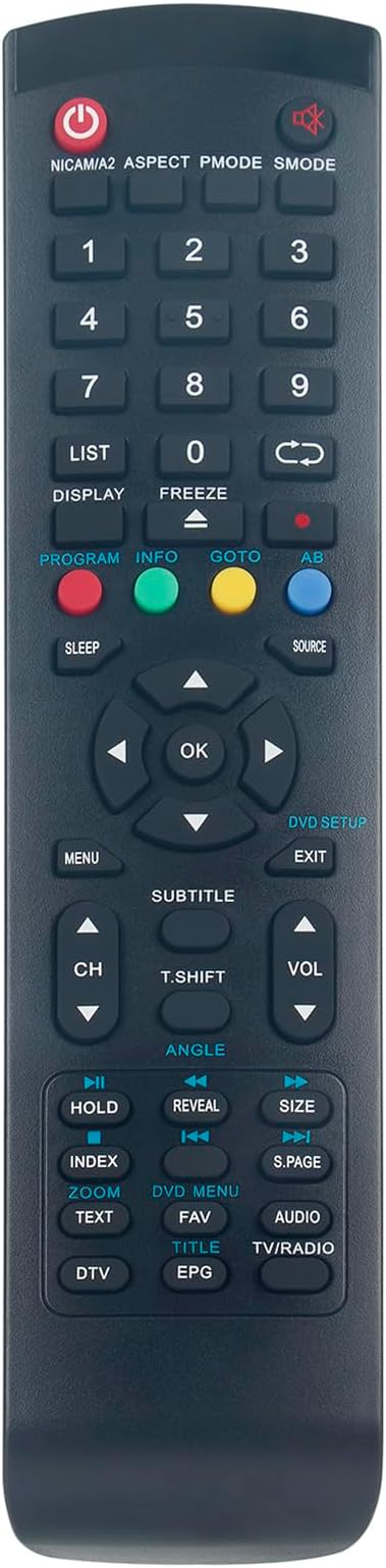ALLIMITYReplacement Remote Control for Dyon Beta 24, Beta 26, Center 32 PRO V2, Combo 32, Combo 40, Core C24D+ Basic, Core C32D+ Basic