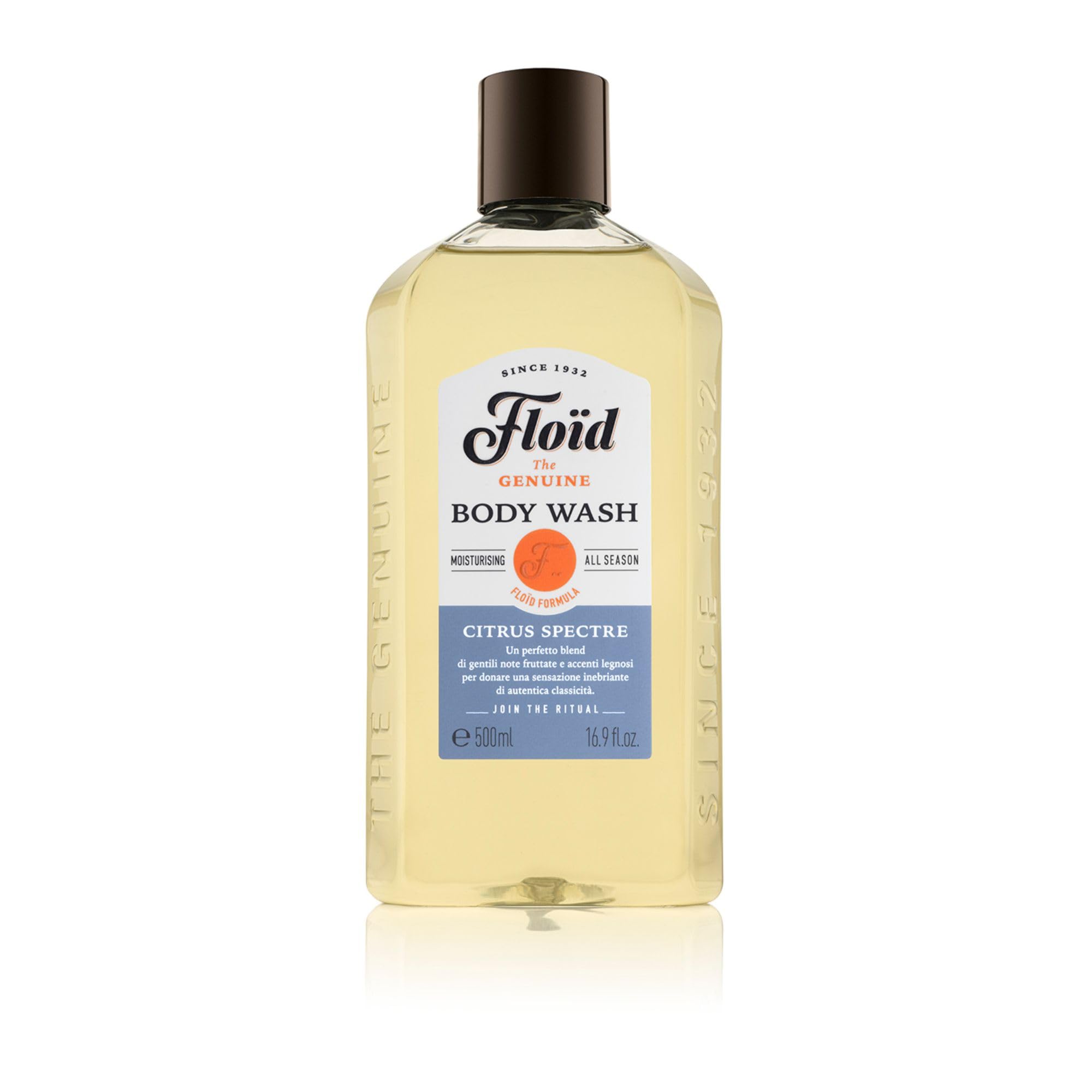 Floid Citrus Spectre Body Wash (500Ml), Men's Body Wash Cleanses, Moisturises, And Purifies Skin Without Drying It Out, Nourishing Skin Care With A Warm And