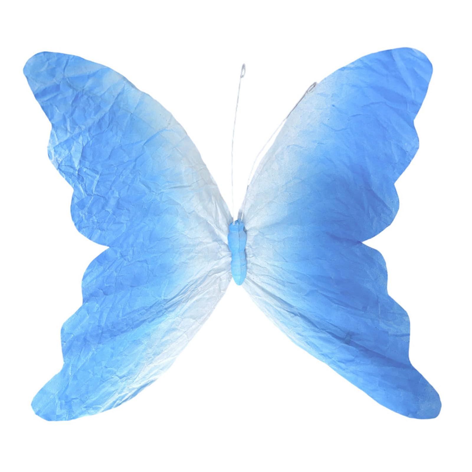 Carotoe D Three-Imensional Gradient Paper Butterflies For Window Isplay Photography Party Ecorations With Clip On Esign Crinkle Paper Butterfly Ecorations