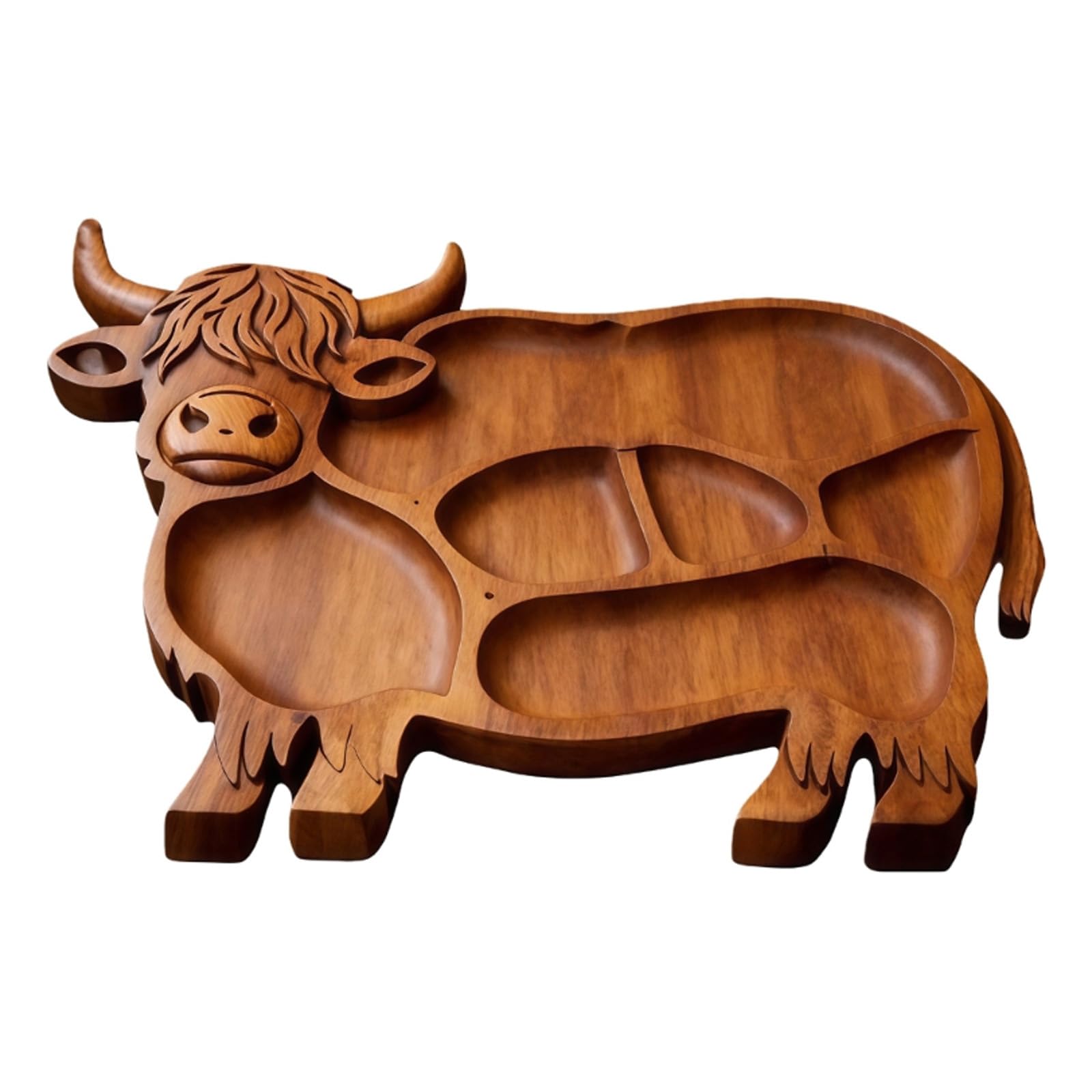 Cow Wooden Charcuterie Board Food Platter Appetizer Serving Tray for Snacks Fruit Meat Cheese Home Party Banquets Farmhouse Serving Tray