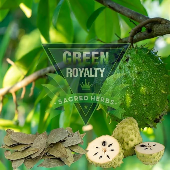 Miniatura 2 de Hojas enteras de guanábana graviola prémium de 4 onzas (más de 240 hojas por bolsa) Paquete de 2  Hoja de Guanabana  Artesanal silvestre  Té de