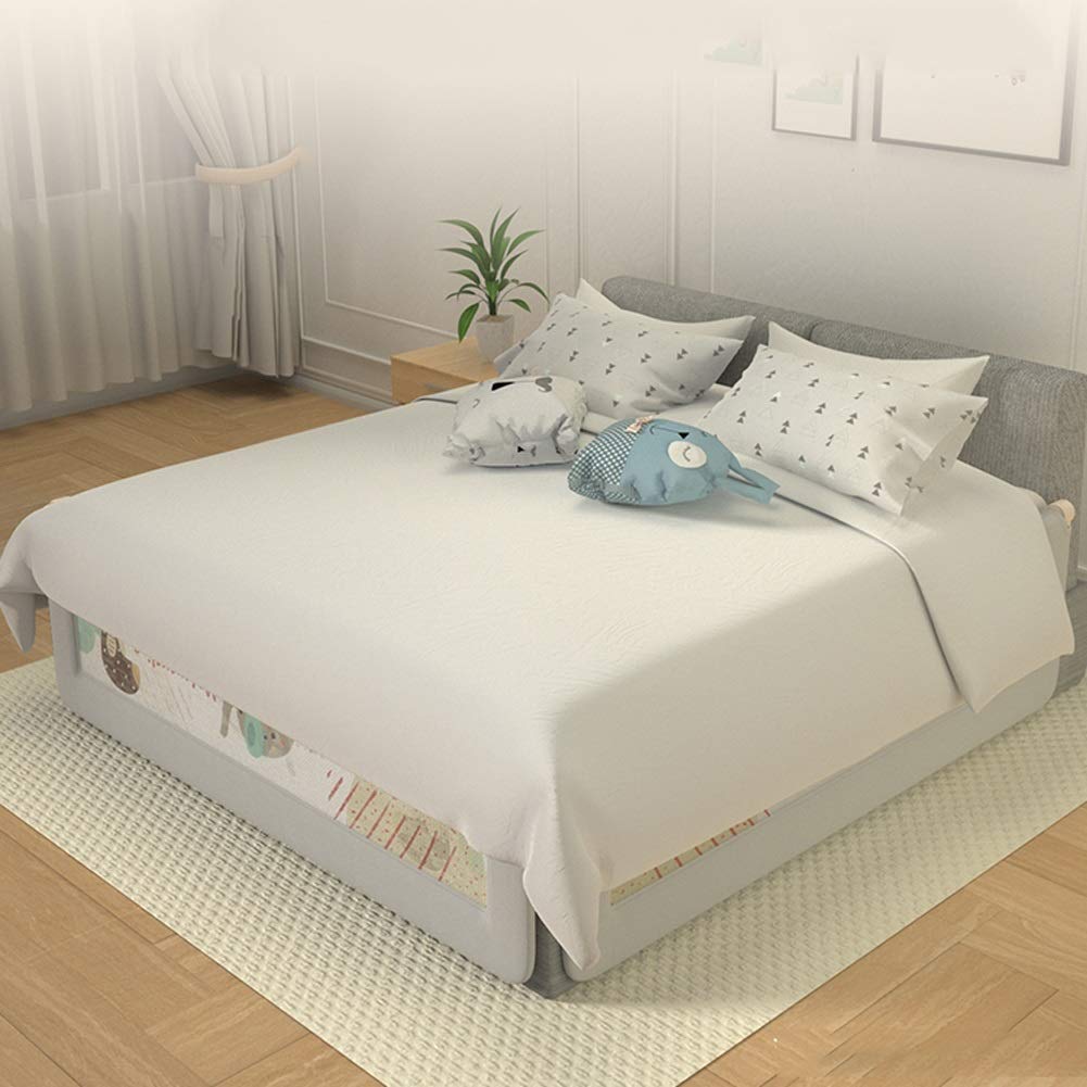 Barandillas para Cama para Niños, Barandilla De Seguridad con Protector De Cama De Malla Ventilada para Niños Barandilla De Cabecera Plegable Protector De Cama Deflector Universal para Cama
