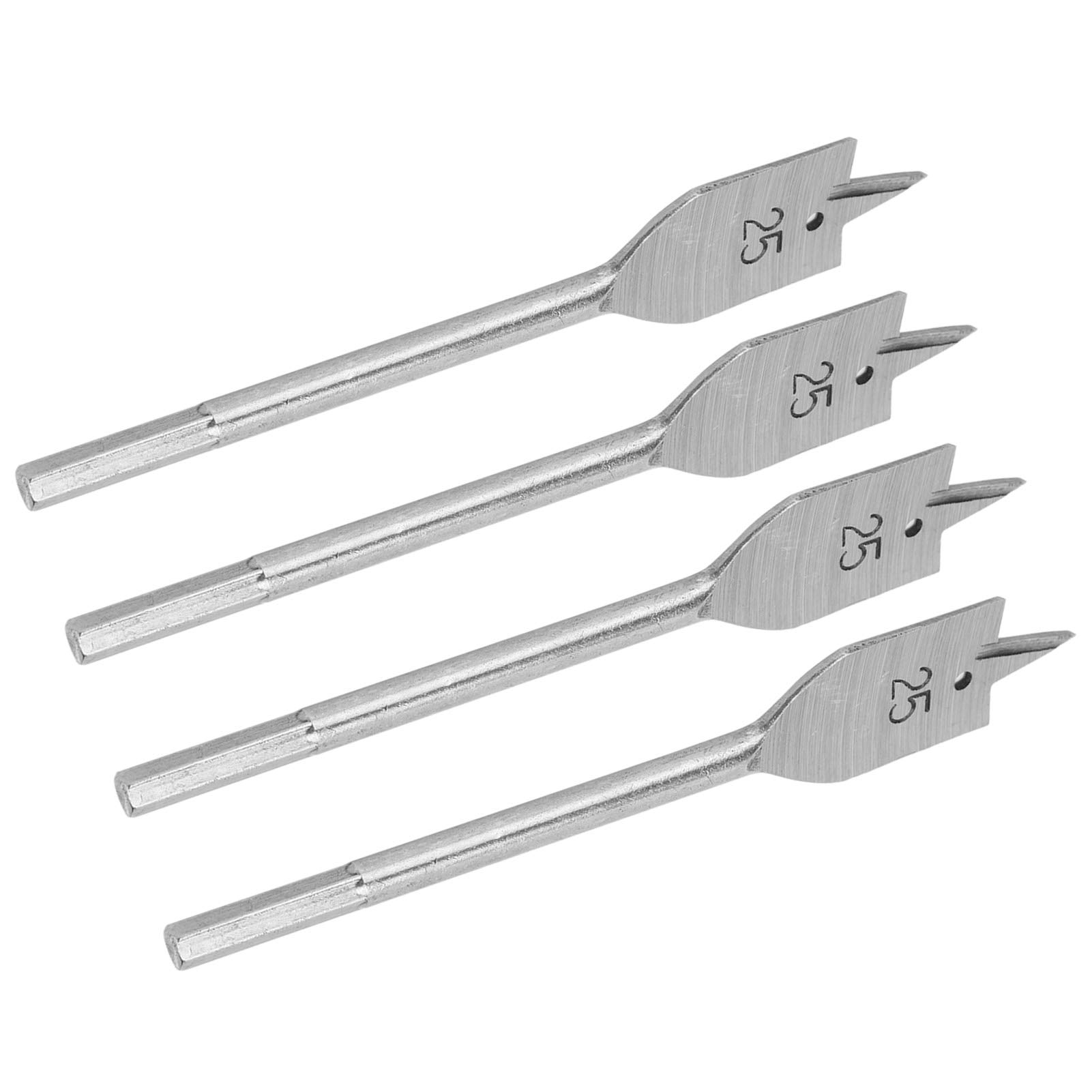 4 szt. Zestaw wierteł łopatkowych, 12mm płaskie wiertło do drewna, wiosło ze stali wysokowęglowej płaskie bity otwieracz do otworów w drewnie DIY narzędzia do wiercenia (25mm)