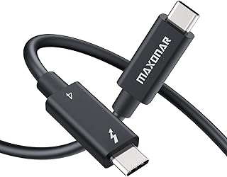 [6.6Ft] Thunderbolt 4 Cable, Maxonar Active Thunderbolt 4 Cable 40Gbps with 8K Display and 100W Charging Compatible with Thunderbolt 4, Thunderbolt 3, USB C, and USB4 [Intel Certified]