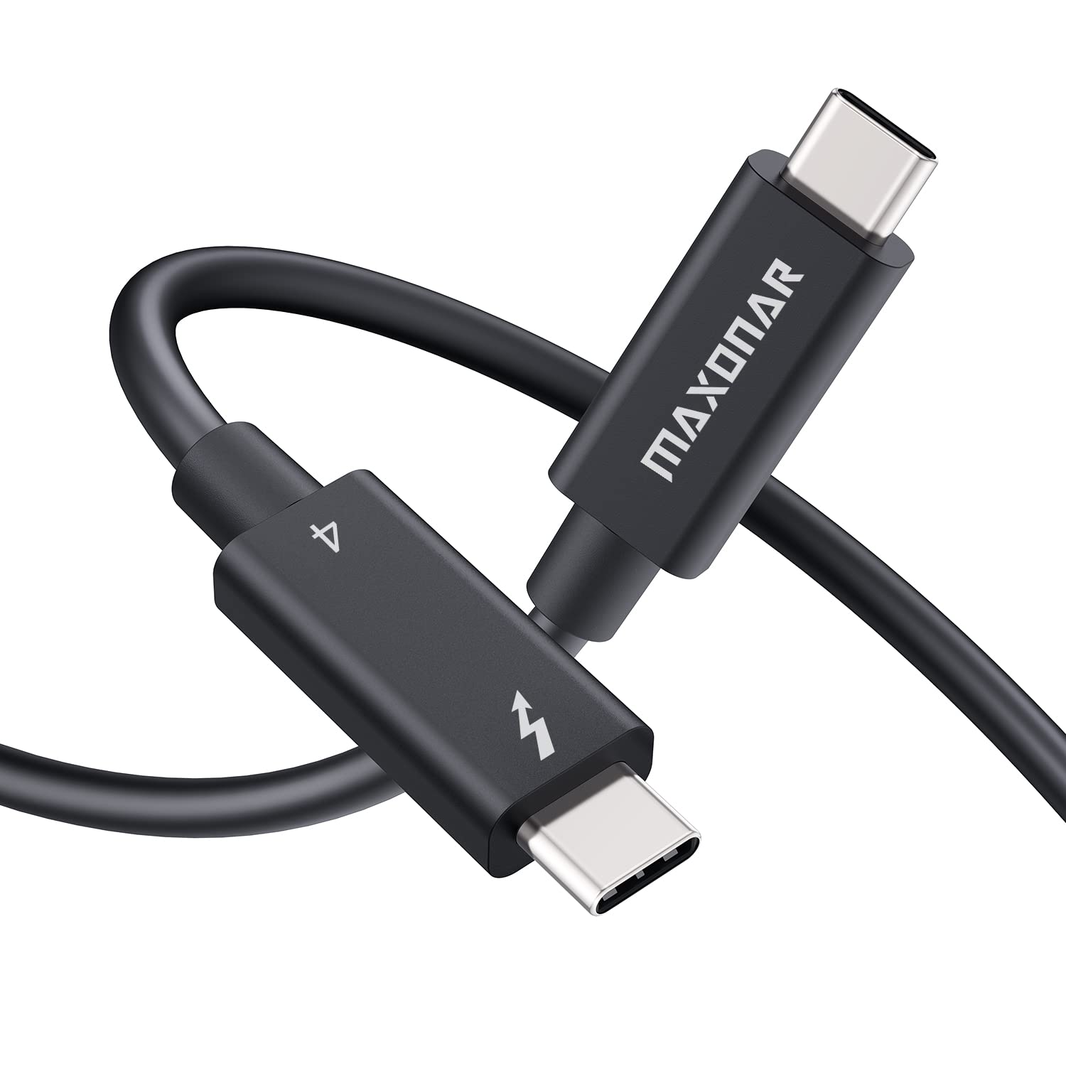 MaxonarCertified Thunderbolt 4 Cable 2m TB4 Cable USB C 4,40Gbps/100W Charging,8K@60Hz,5K@60Hz,Dual 4K Video,For Monitor,Mac Studio,Studio Display,M1 M2 Macbook Air,SSD,eGpu,Docking Station