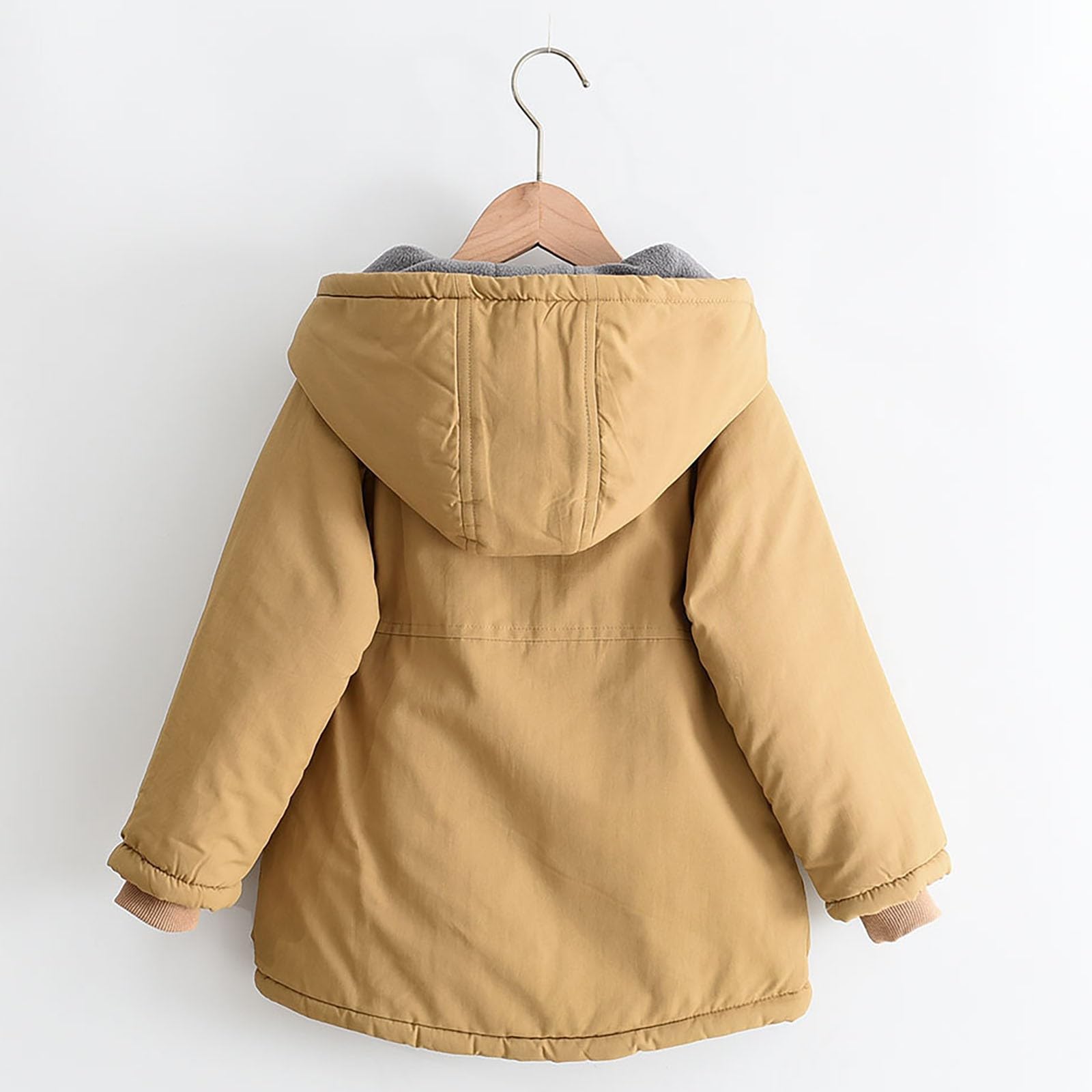 Parka per ragazzi Cappotto invernale imbottito in pile foderato con cappuccio giacca per bambini spesso caldo comfort capispalla per bambini scuola casual soprabito