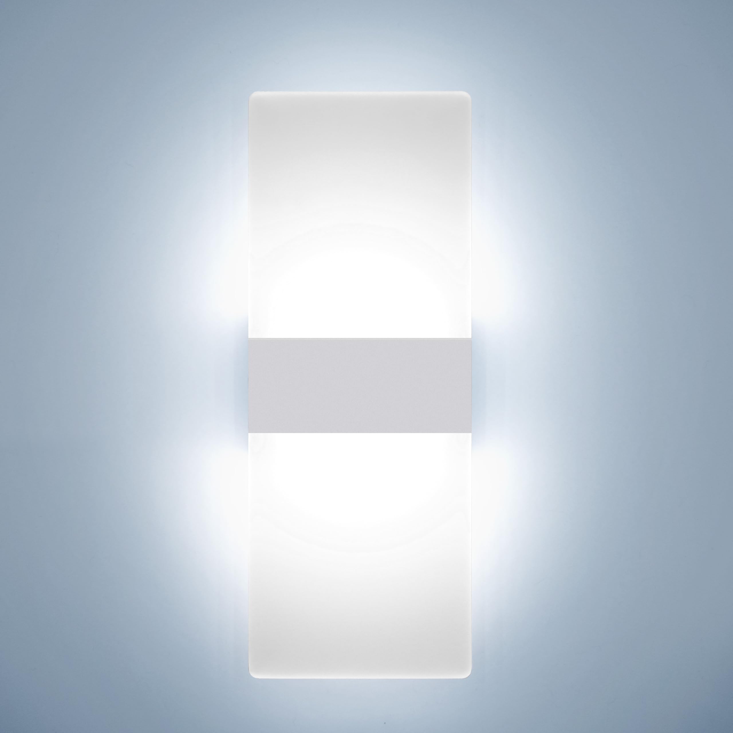 KICAAO Applique da Parete Interno,Acryl LED Moderno Lampada da Parete, 12W Up Down Illuminazione da Parete per Camera da Letto Corridoio Soggiorno Scala (6000K)