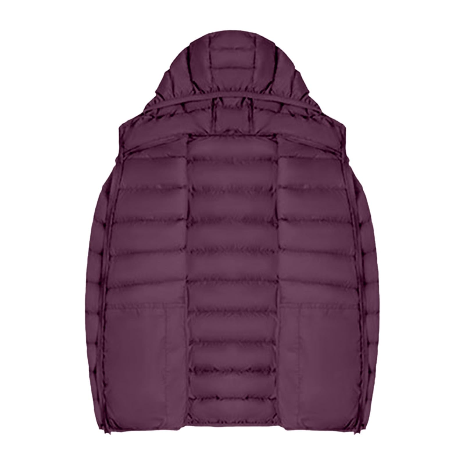 Chaqueta acolchada para mujer, chaqueta de entretiempo con capucha, chaqueta ligera de plumas, tallas grandes, abrigo acolchado de manga larga, chaqueta con capucha, abrigo cálido de invierno