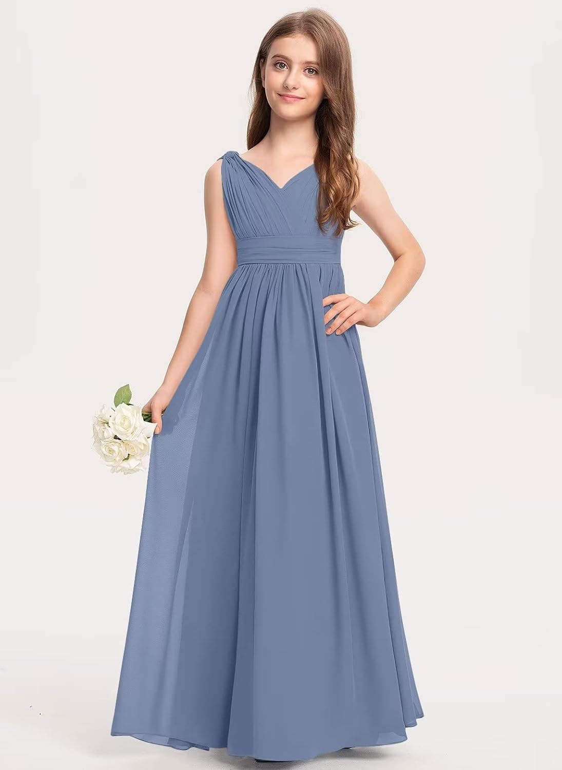 Junior Bridesmaid Dress Wedding Flower Girl Dresses for Teen Girls Dresses Chiffon - Image 6