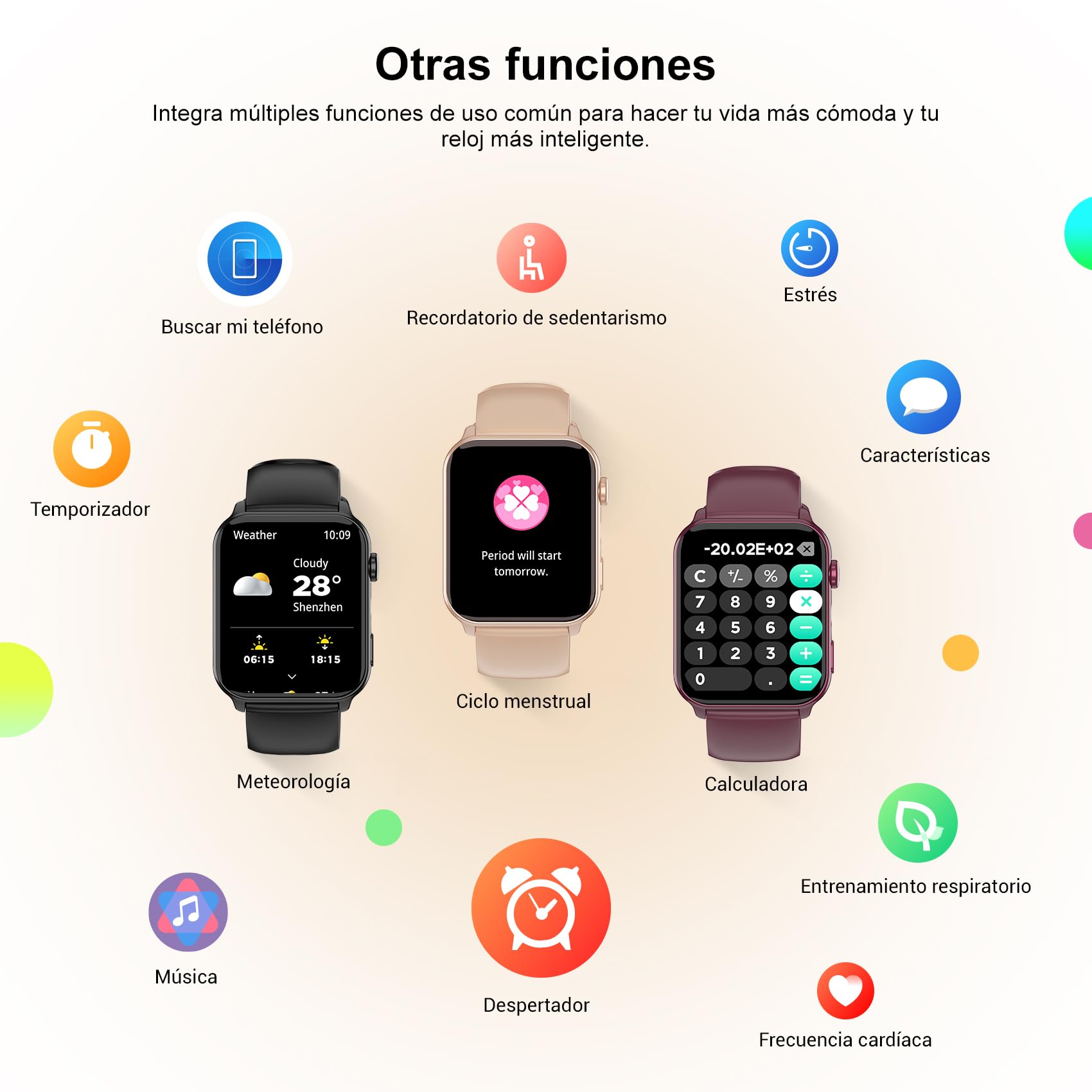 Reloj Inteligente Mujer, Smartwatch Mujer 1.91" con Llamadas Bluetooth, Monitor Cardíaco, Oxímetro, Sueño, 100+ Modos Deportivos, IP68 Impermeable, Pulsera Actividad para Android iOS