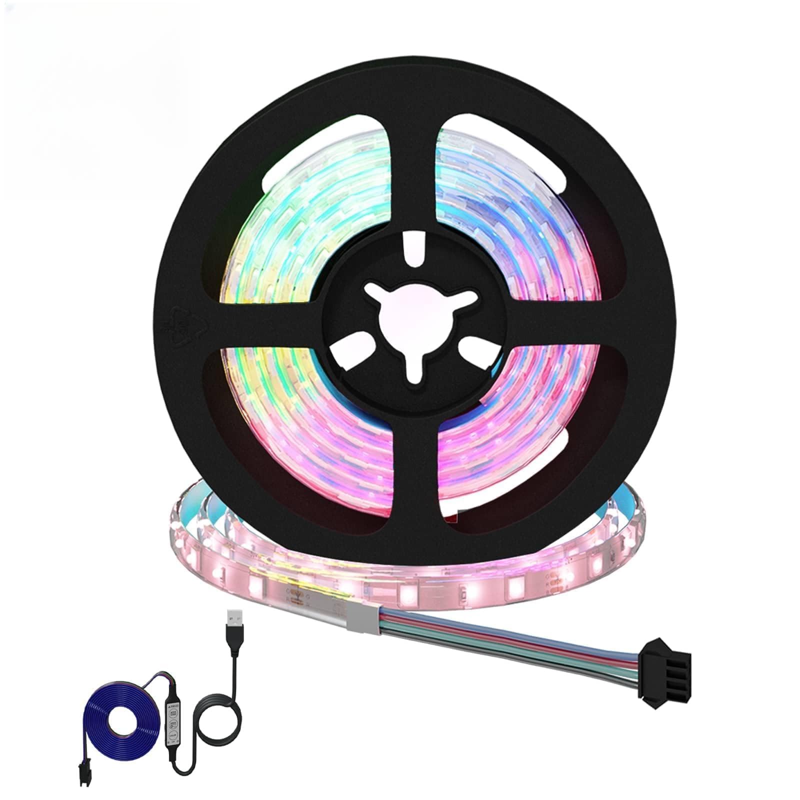 2er Set LED-Streifen, USB-Beleuchtung, Kupfer/Kunststoff, 900 mm