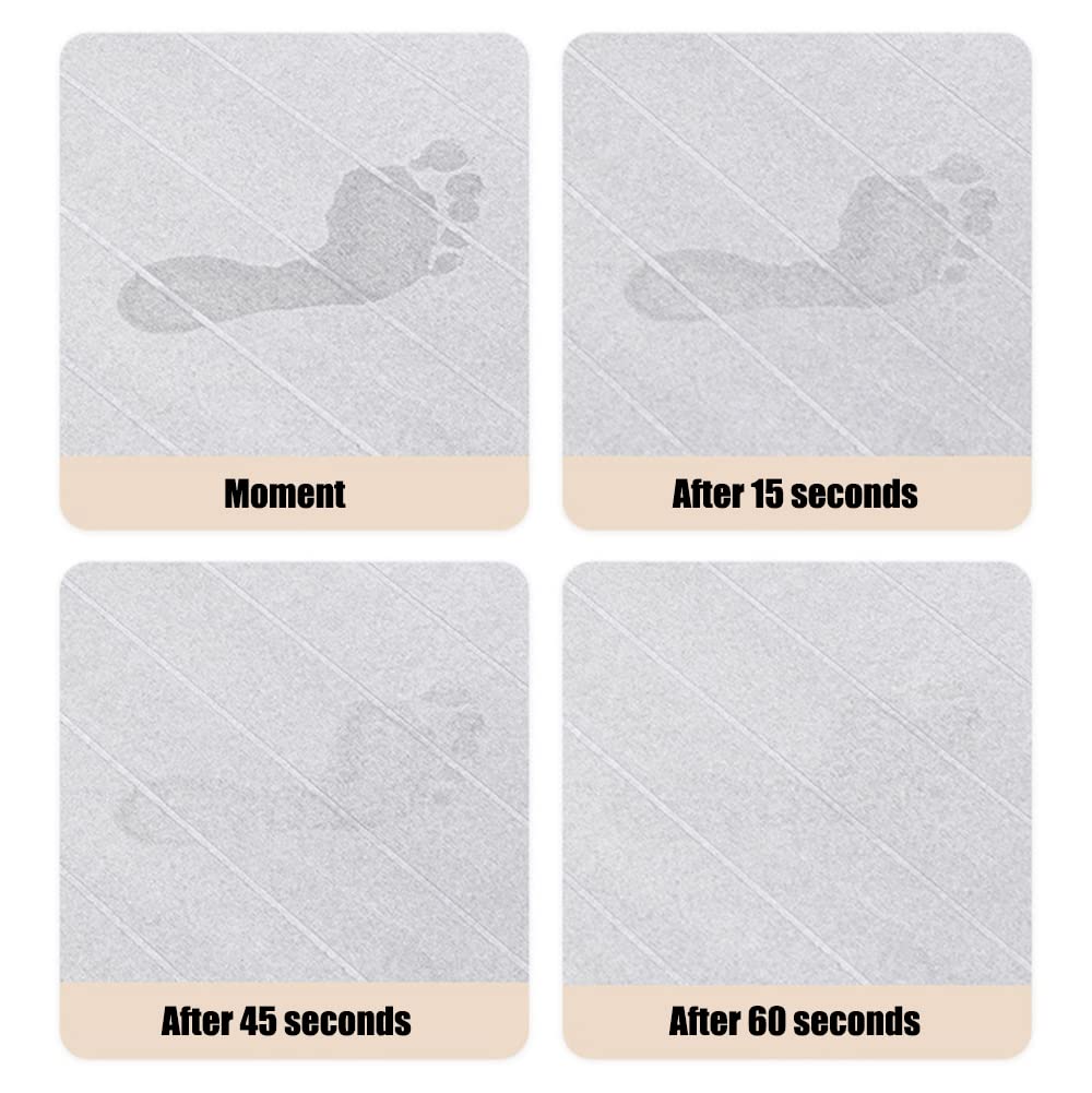 Tapis de bain en pierre de diatomée - Séchage rapide - Antidérapant - Pour cuisine et salle de bain - Sûr et respectueux de l'environnement