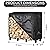 TOUGHRACKS Firewood Rack Cover 4FT | Waterproof & Heavy Duty Log Rack Cover, 600D Firewood Wood Rack Cover, Log Pile Holder for Outdoor/Indoor | NO FADING | Cover Only, NO Rack | Black (48x24x41 inch)
