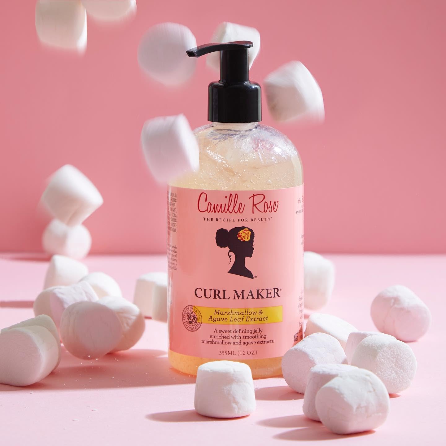 Camille Rose Moisture Milk Leave-In Hair Conditioner 240 ml and Curl Maker Jelly 355 ml Bundle, Off White, 297.5 ml (Pack of 2) - Image 2