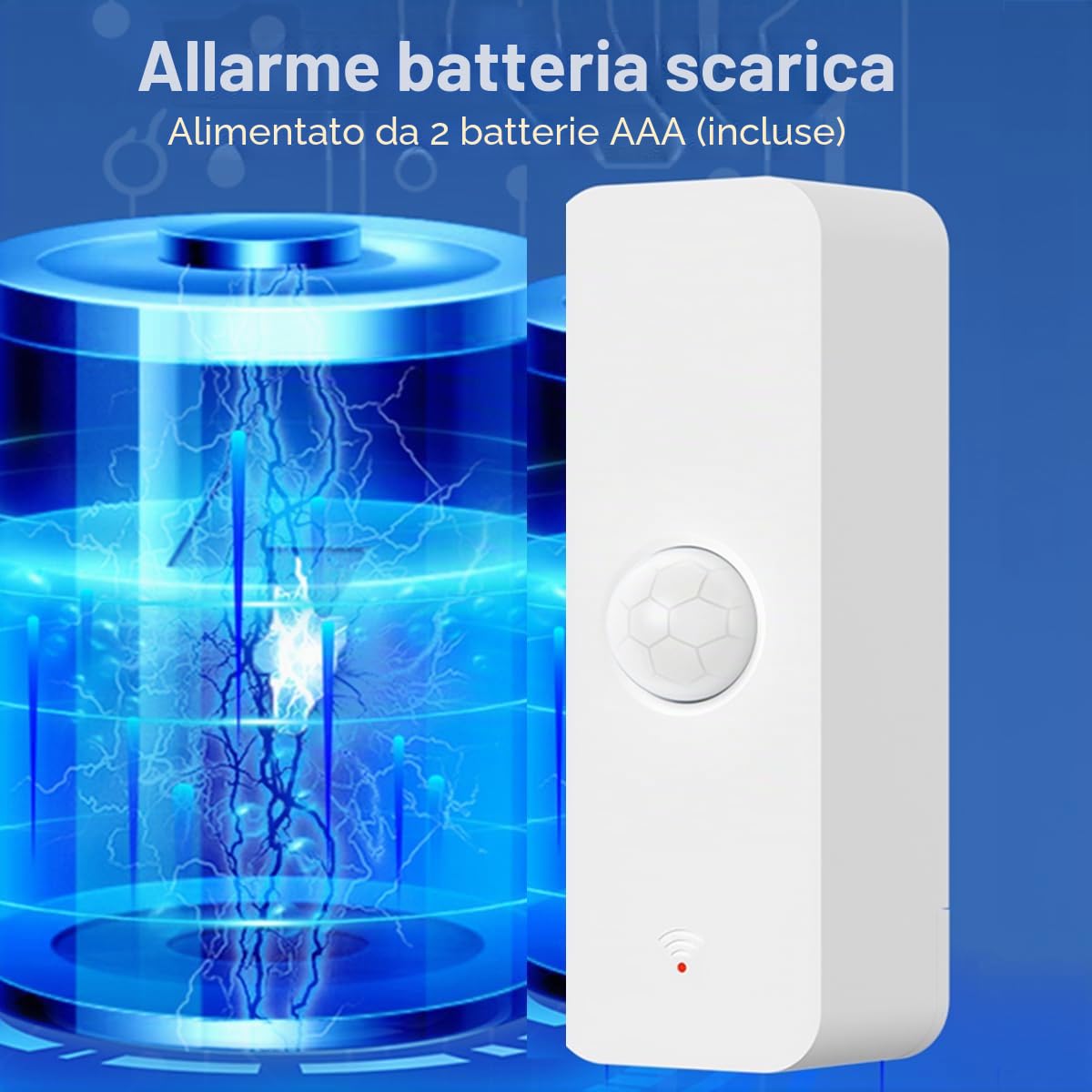 Sensore di movimento WiFi PIR: rilevatore di movimento interno intelligente con avvisi e registrazioni di notifica dell'applicazione, batteria inclusa, rilevatore di movimento a infrarossi 3 pezzi